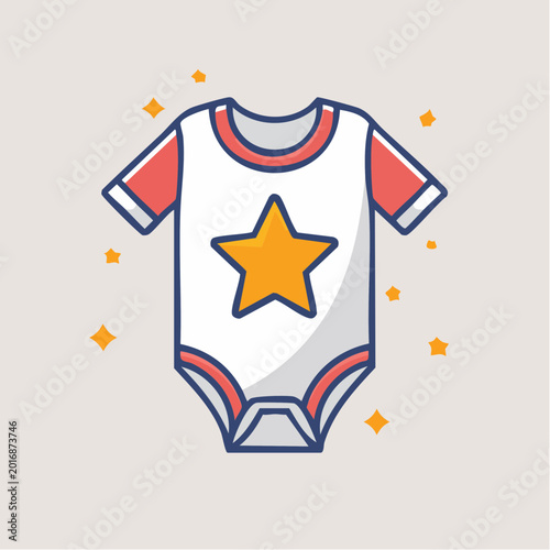 Baby Onesie with Star Icon