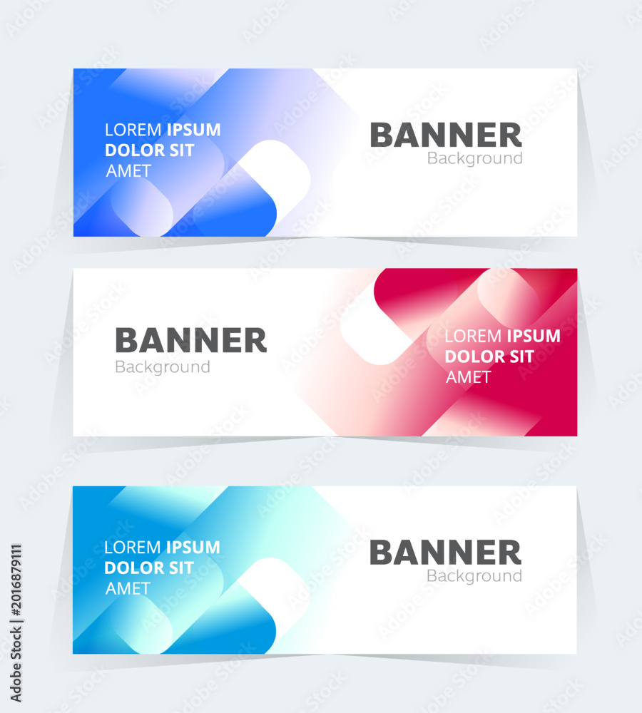 Fototapeta premium Geometric banner design with vector presentation template.
