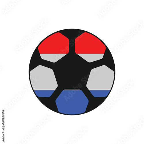Netherland flag ball icon in flat style