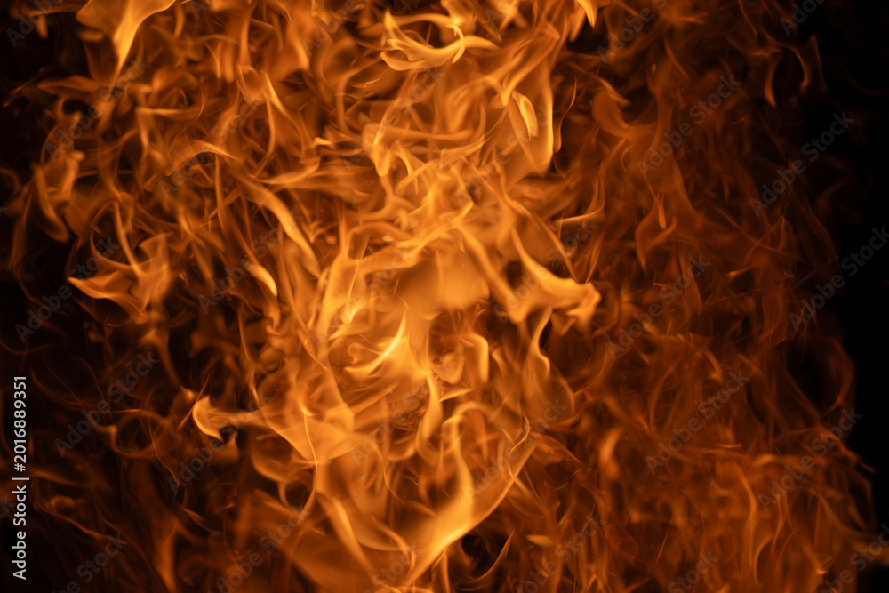 Fototapeta premium Burning abstract fire background. Glowing fire flames. Hot fire inferno background. Fire abstract pattern.