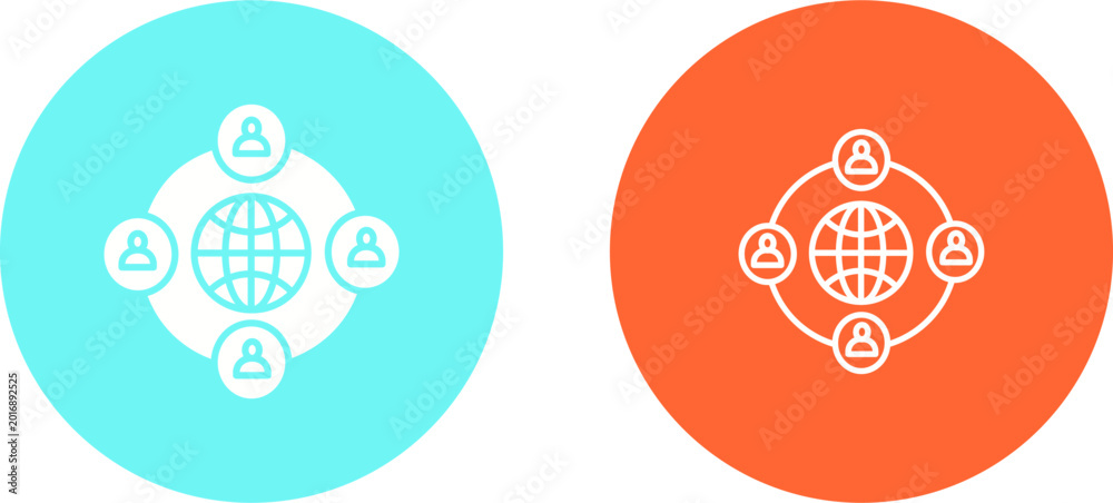 Fototapeta premium Company Network Vector Icon