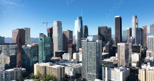 Bild auf Leinwand Los Angeles cityscape urban towers