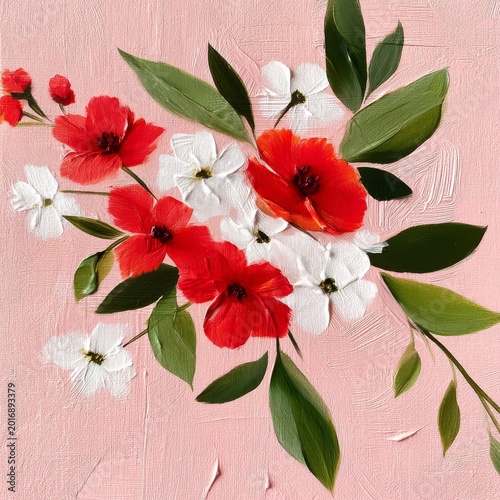 Bright Flowers in a Simple Arrangement on a Pink Background During Daytime