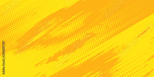Modern Retro comic yellow background raster gradient halftone  stock vector sports