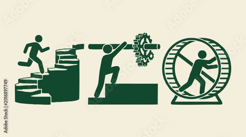 Fényképezés Metaphorical representation of work, progress, and the daily grind