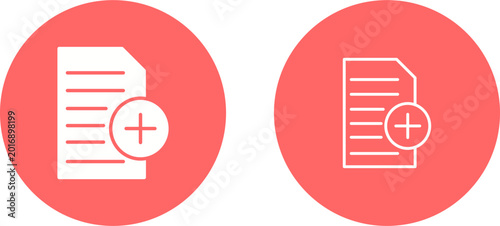 Canvas Print Add Vector Icon