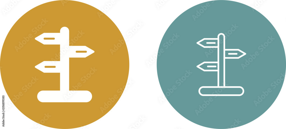 Obraz premium Signpost Vector Icon