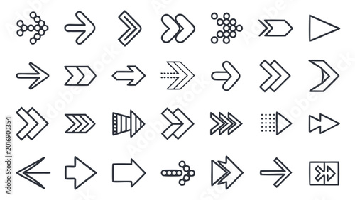Modern Navigation Arrow Vector Icons.

