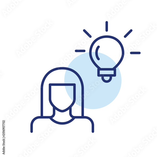 Foto Light bulb and female avatar