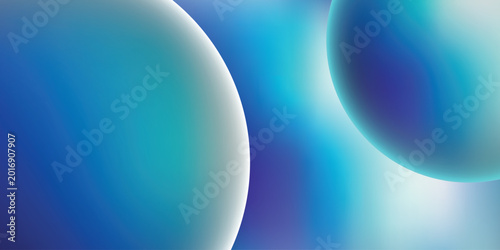 Φωτογραφία Abstract blue background with smooth gradient spheres and soft lighting