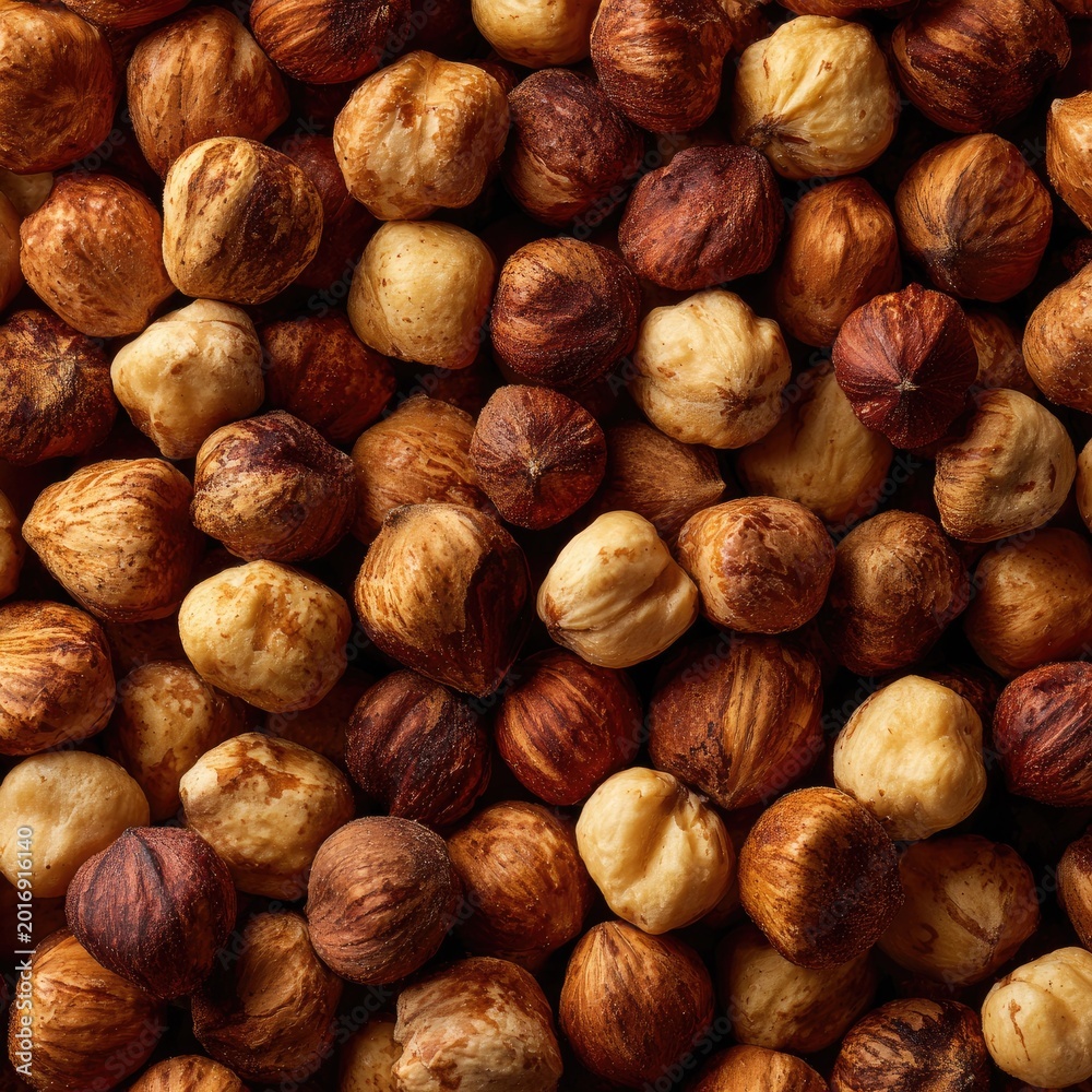Fototapeta premium Close-up Macro Shot of Raw Hazelnuts