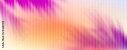 Foto Beautiful summer background with sea sunset and palm leaves with ribbed glass ef