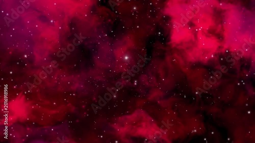 沢山の星が流れる赤い宇宙