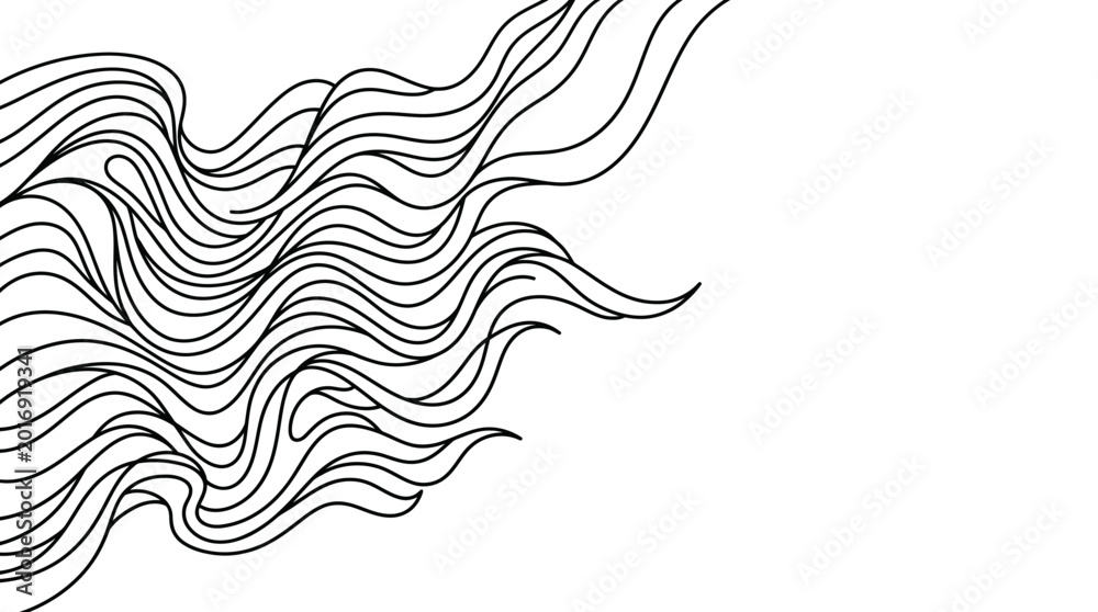 Fototapeta premium Abstract wavy lines creating a fluid design pattern