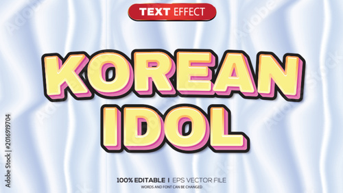 Bild auf Leinwand 3D text effect korean idol theme