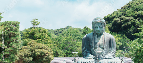 Фотография The Great Buddha of Kamakura or Daibutsu is a statue, located in Kamakura, Kanagawa Prefecture