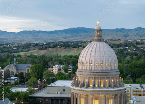 Idaho Capital with an illuminated dome
