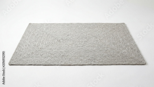 Neutral rug on white background for home decor and textile design