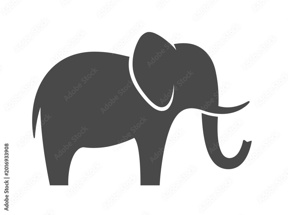 Fototapeta premium Elephant Silhouette Icon