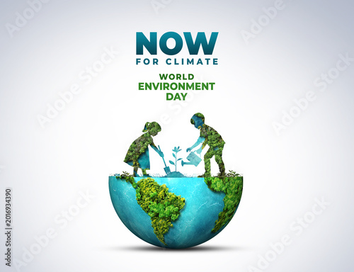 Now for climate. World environment day concept background. Ecology concept. Global Warming and Climate change concept Background.	