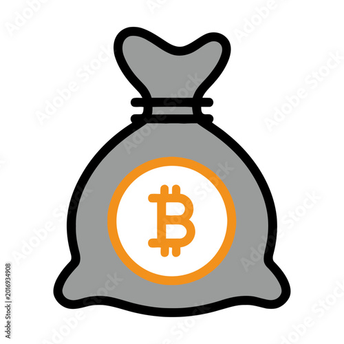 Bitcoin cryptocurrency logo on shield security protection flat design vector