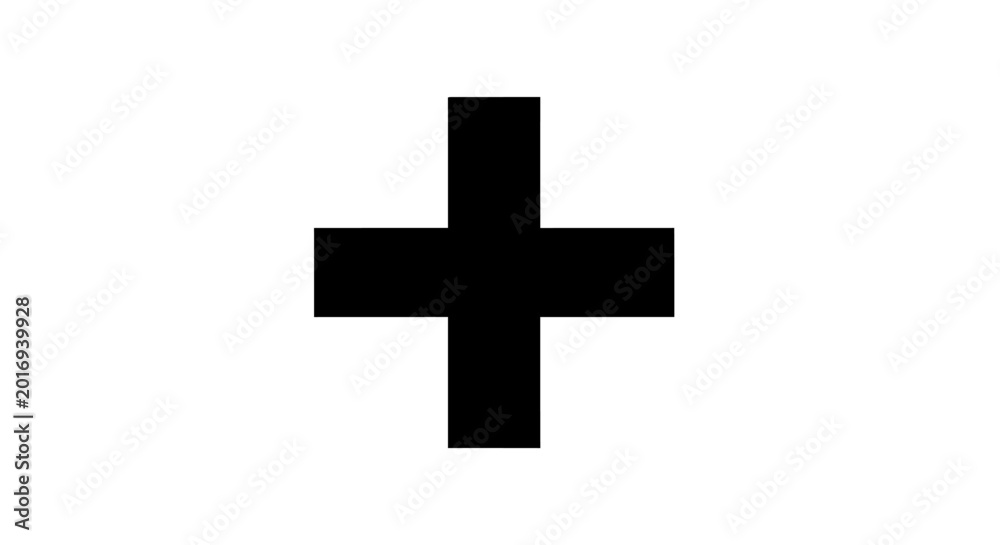 Fototapeta premium Black Plus Sign Symbol Icon.