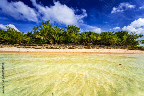 Photos Crystal clear turquoise water and untouched tropical shoreline at No Name Cay, B