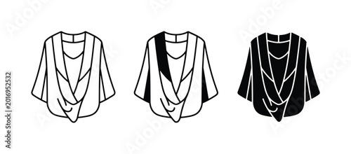 Bild auf Leinwand Academic Graduation Hoods, Graduation Regalia Icons, University Apparel Vector S