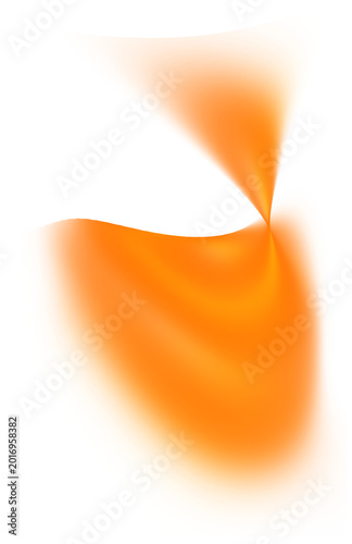 Abstract overlay orange wave flowing fluid swirl light gradient png element 
