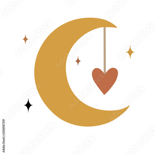 Boho-style moon 