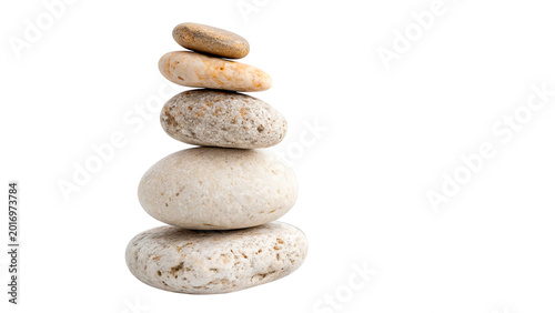 Fotografía Stack of natural balanced zen stones for meditation wellness spa and mental heal