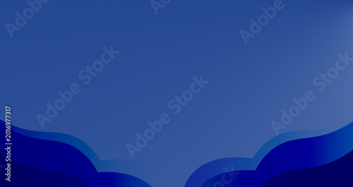 Dark blue abstract background with wavy gradient curves