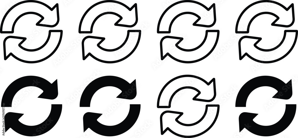 Obraz premium Refresh Arrow Sync Vector Collection