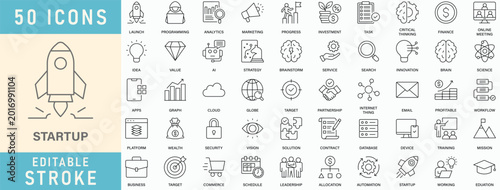 Photos Startup icon collection set