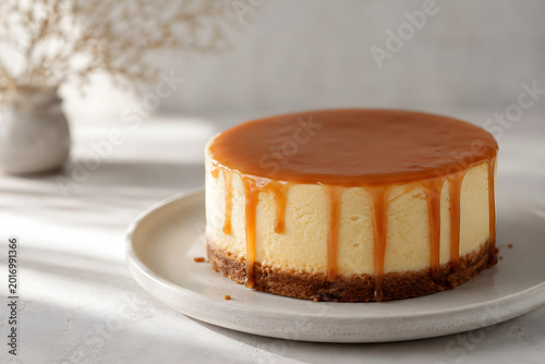 piece of cheese cake caramel