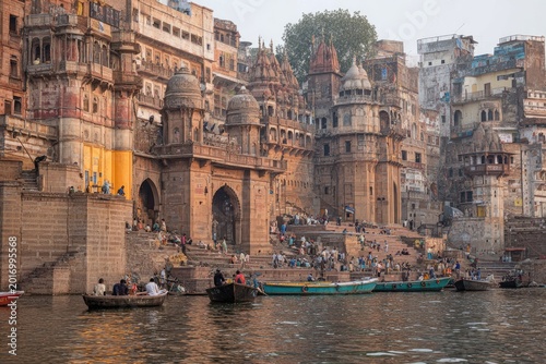 Ghats of Varanasi on the Ganges River