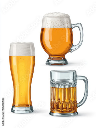 Crystal Clear Beer Pint Mockup Refreshing Drink