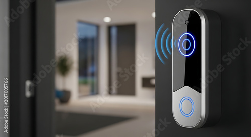 Smart door lock with digital display and keypad with modern door