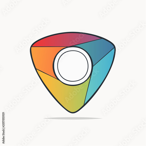 Guitar Pick with Colorful Segments and Central Circle Free Download Guitar Pick with Colorful Segments and Central Circle - GFXLoad
