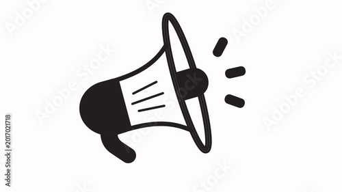 Megaphone Marketing Animation Vector Icon