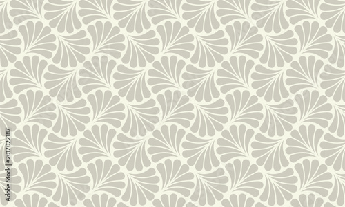 Geometric Vector Floral Art Nouveau Seamless Pattern.