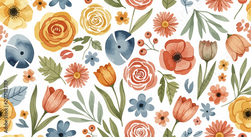 Photos Artistic floral composition featuring layered petals and graceful curving green