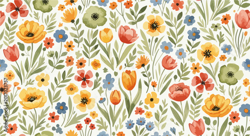 Quadro em tela Light romantic blossoms painted with subtle shading and gentle transitions