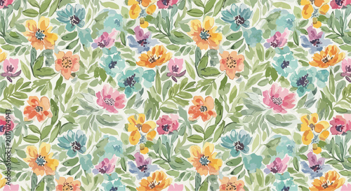 Fotografija Colorful floral arrangement with gentle shading and organic composition flow