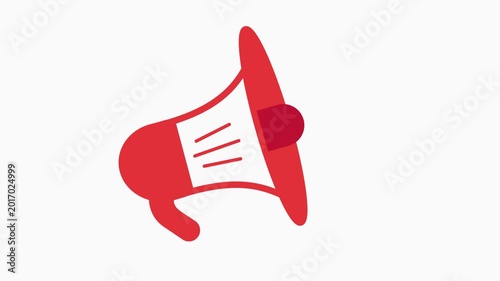 Megaphone Marketing Animation Vector Icon