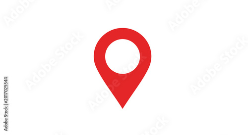 Free Download red location marker icon with white center on white background - GFXLoad
