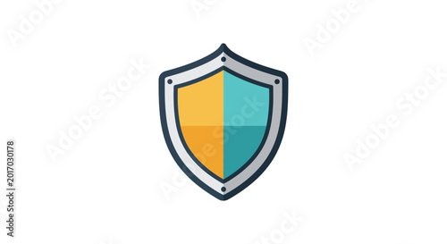 Free Download Shield icon with quartered color scheme on white background - GFXLoad