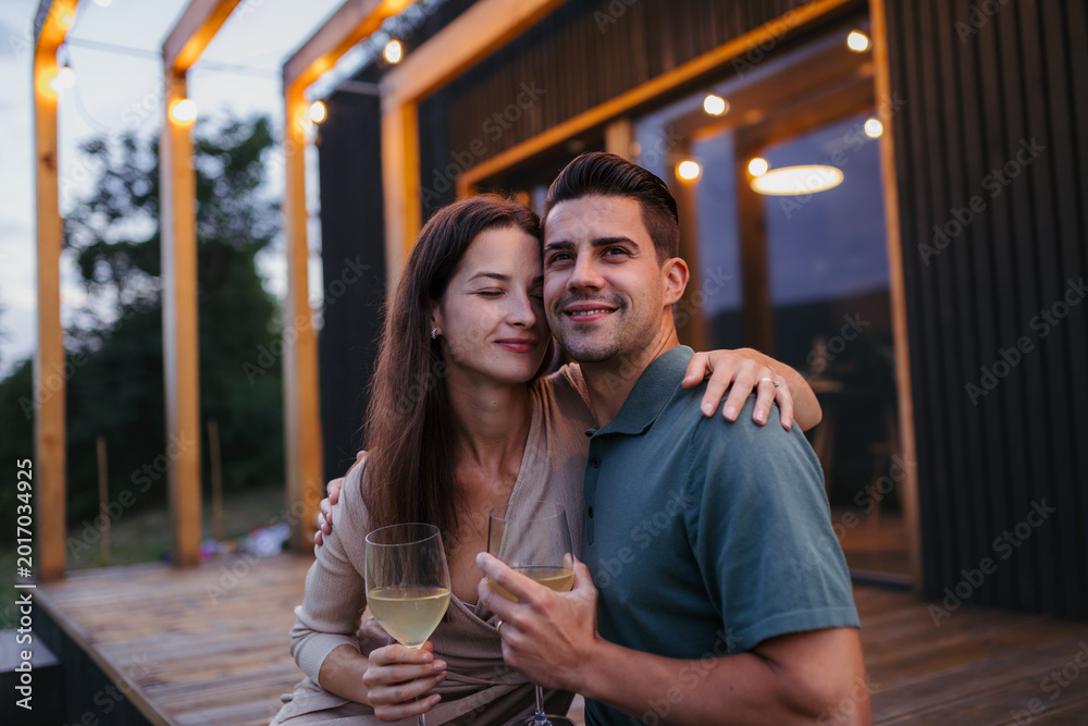 Fototapeta premium Romantic weekend away in small cottage in countryside.