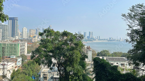 Photography Scenic views from Malabar Hill Nature Trail overlooking Girgaon Chowpatty, Mumba