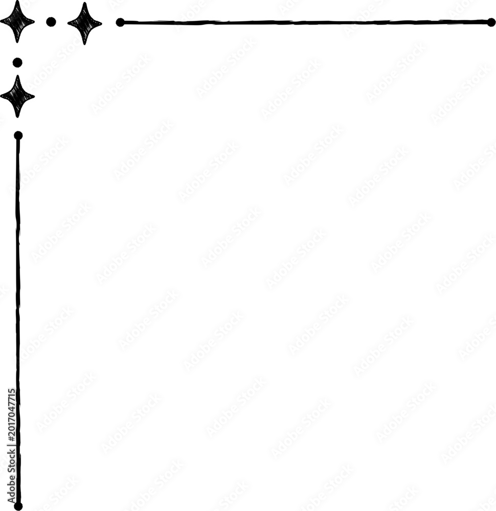 Obraz premium Line with Star Border